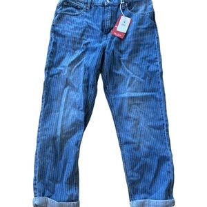Women’s pinstripe Blue Jeans